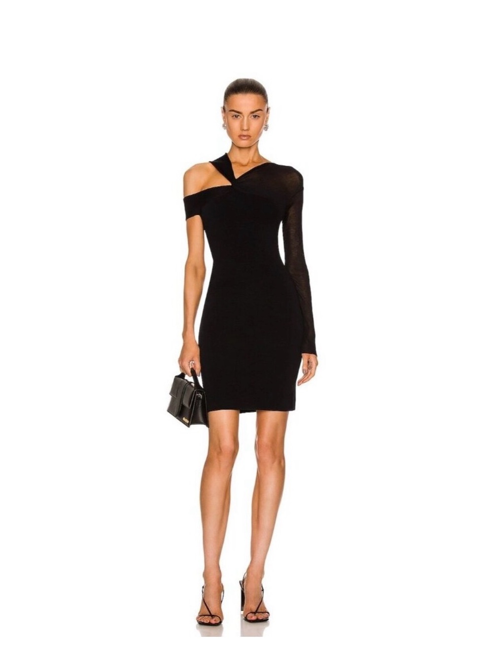 Helmut Lang long sleeve twist mini dress size XS